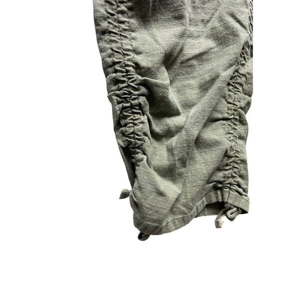 Vtg Y2K L.E.I. Crop Cargo Pants Size 7 Green Ripstop Paratrooper Utility 2000s - Picture 4 of 15